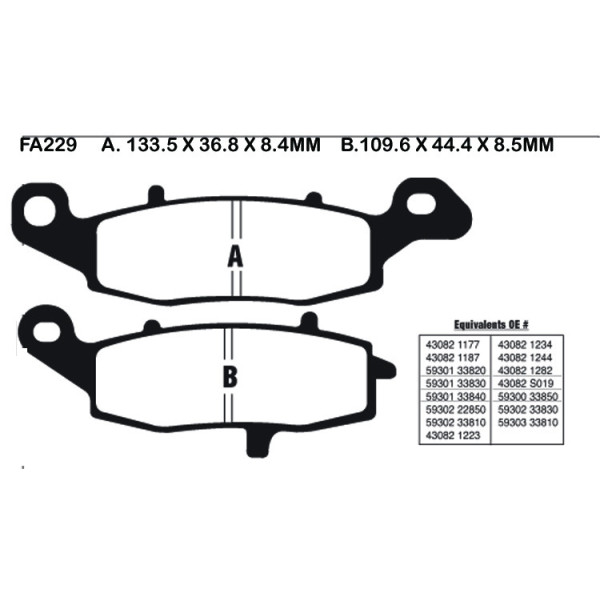 EBC EBC Brake Pads FA229